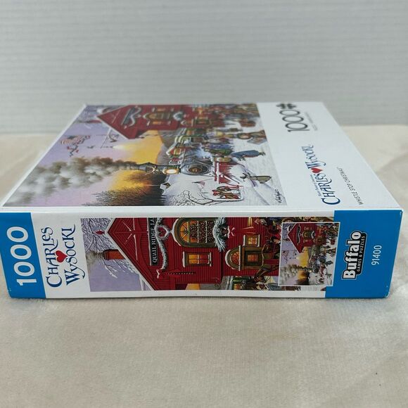 Charles Wysocki Jigsaw Puzzle “Whistle Stop Christmas “ 1000 Pc - Picture 5 of 10